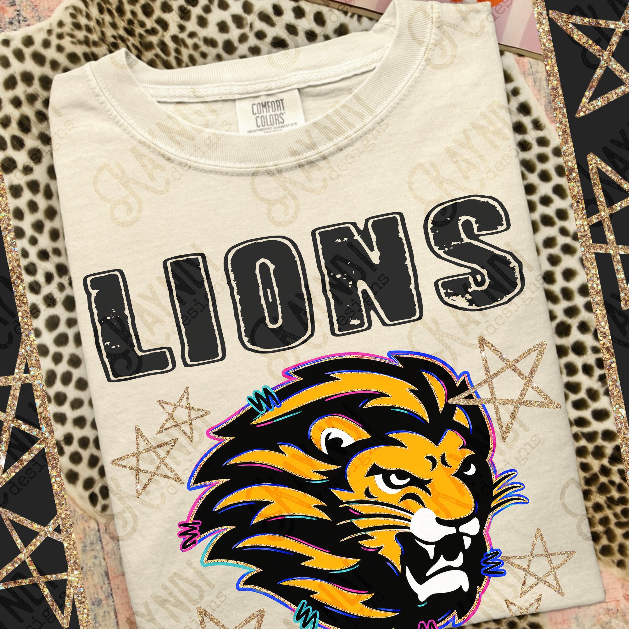 Grunge Varsity Lions 2 mockup
