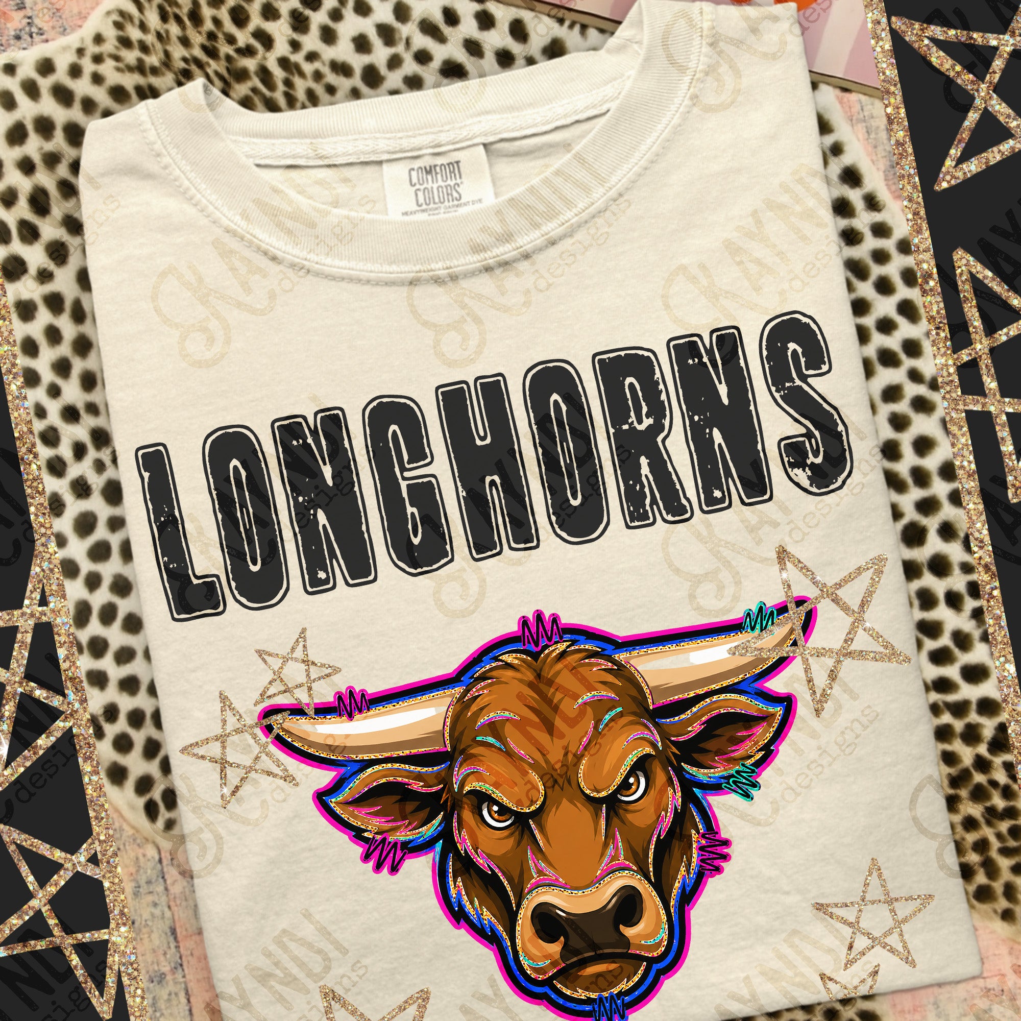 Grunge Varsity Longhorns 2 mockup