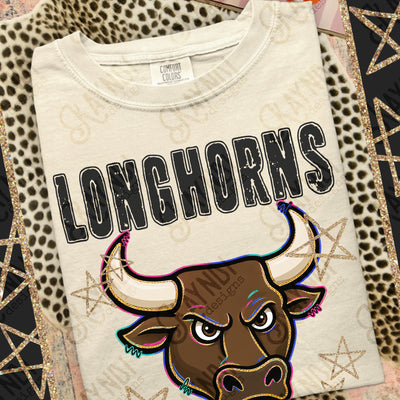Grunge Varsity Longhorns 3 mockup