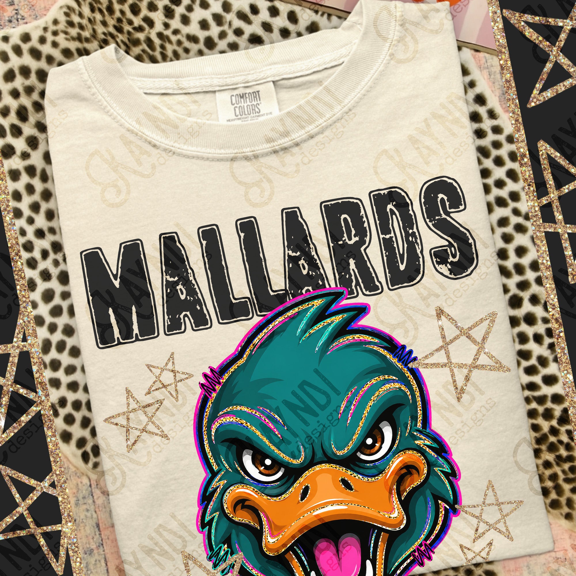 Grunge Varsity Mallards mockup