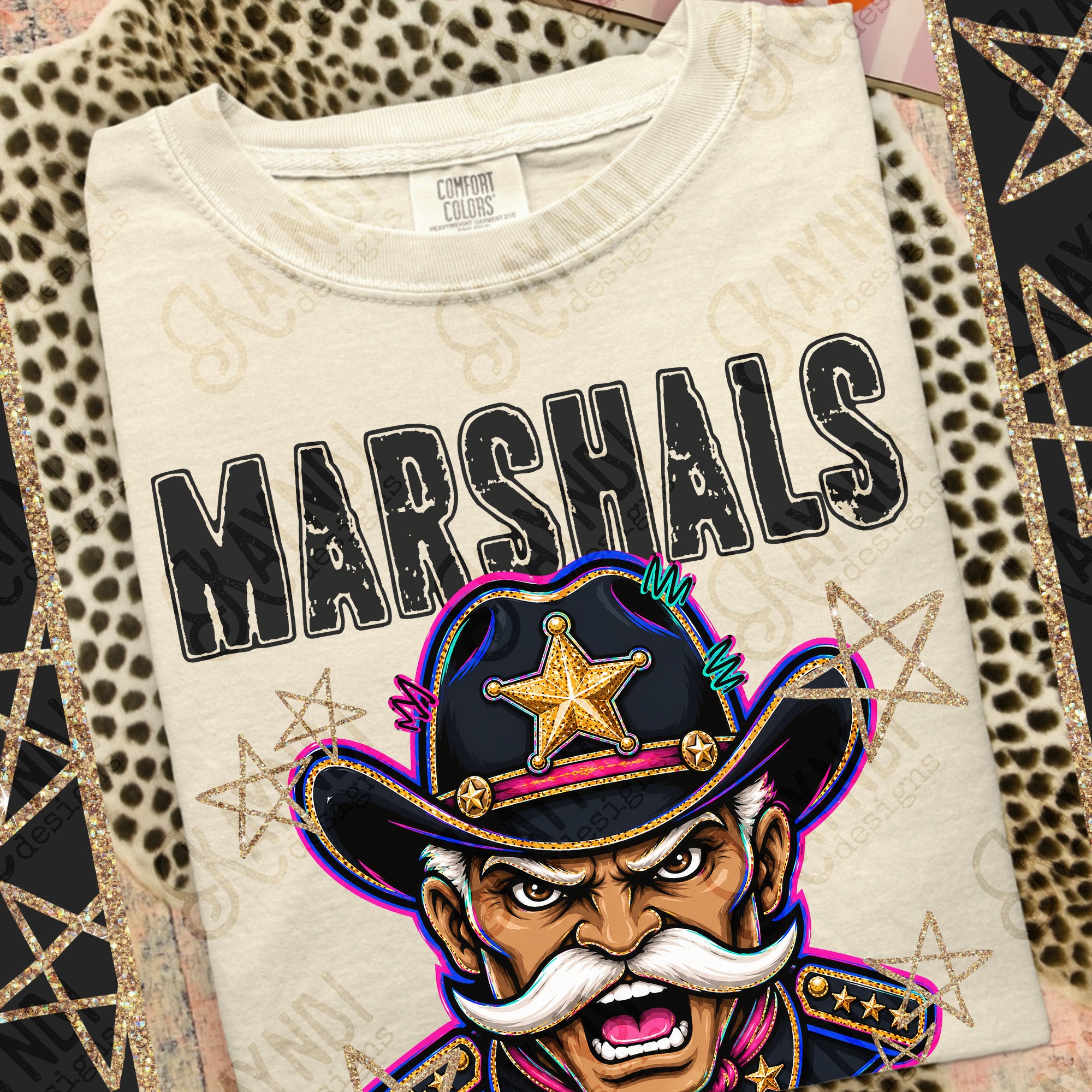 Grunge Varsity Marshals mockup