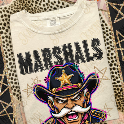 Grunge Varsity Marshals mockup