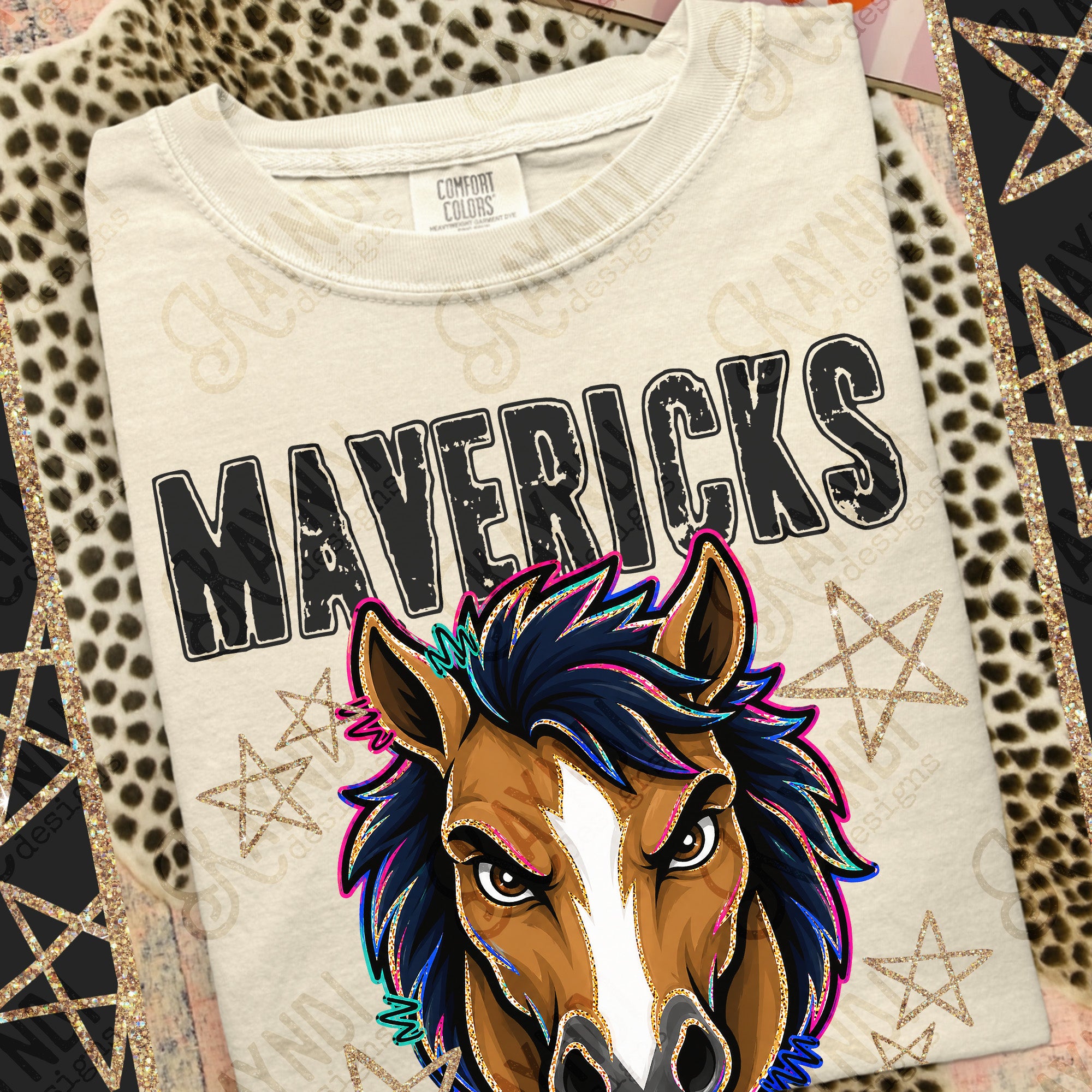Grunge Varsity Mavericks mockup