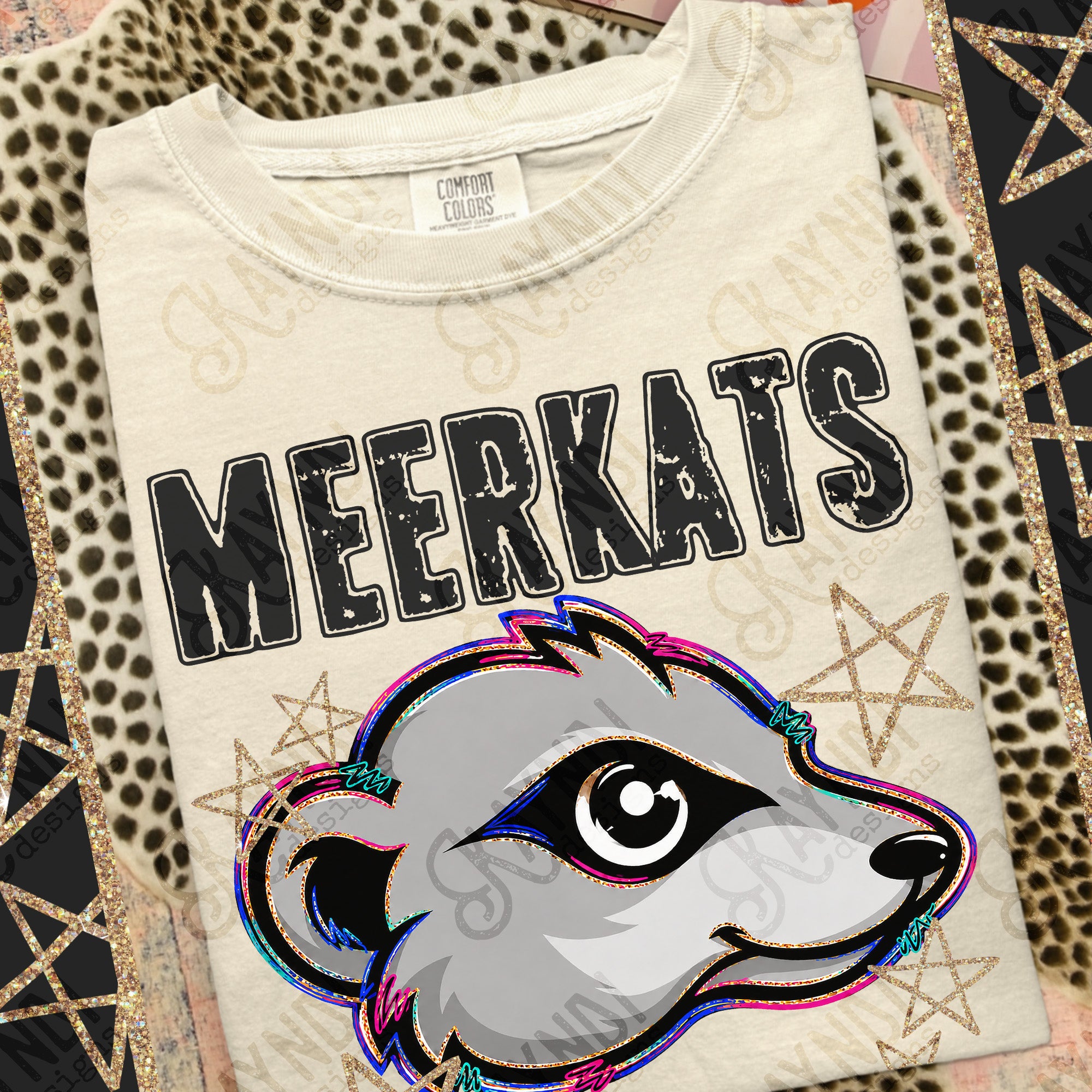 Grunge Varsity Meerkats mockup