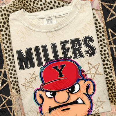 Grunge Varsity Millers mockup