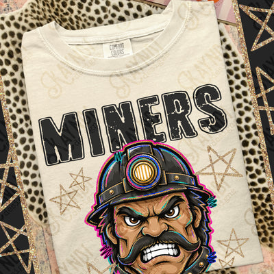 Grunge Varsity Miners mockup