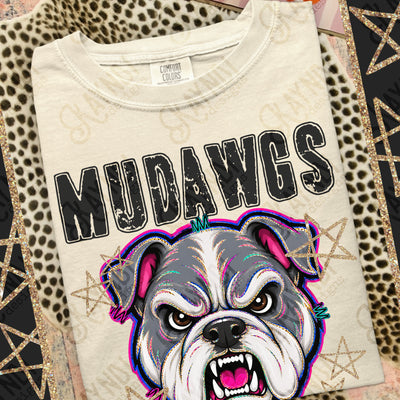 Grunge Varsity Mudawgs 4 mockup