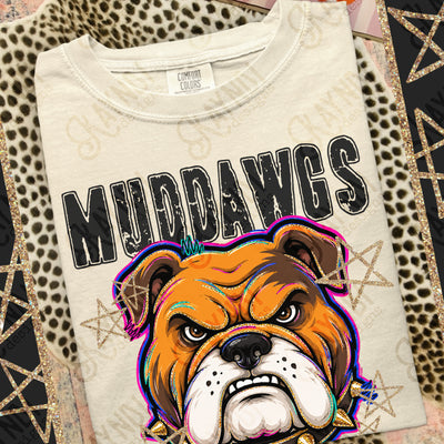 Grunge Varsity Muddawgs mockup