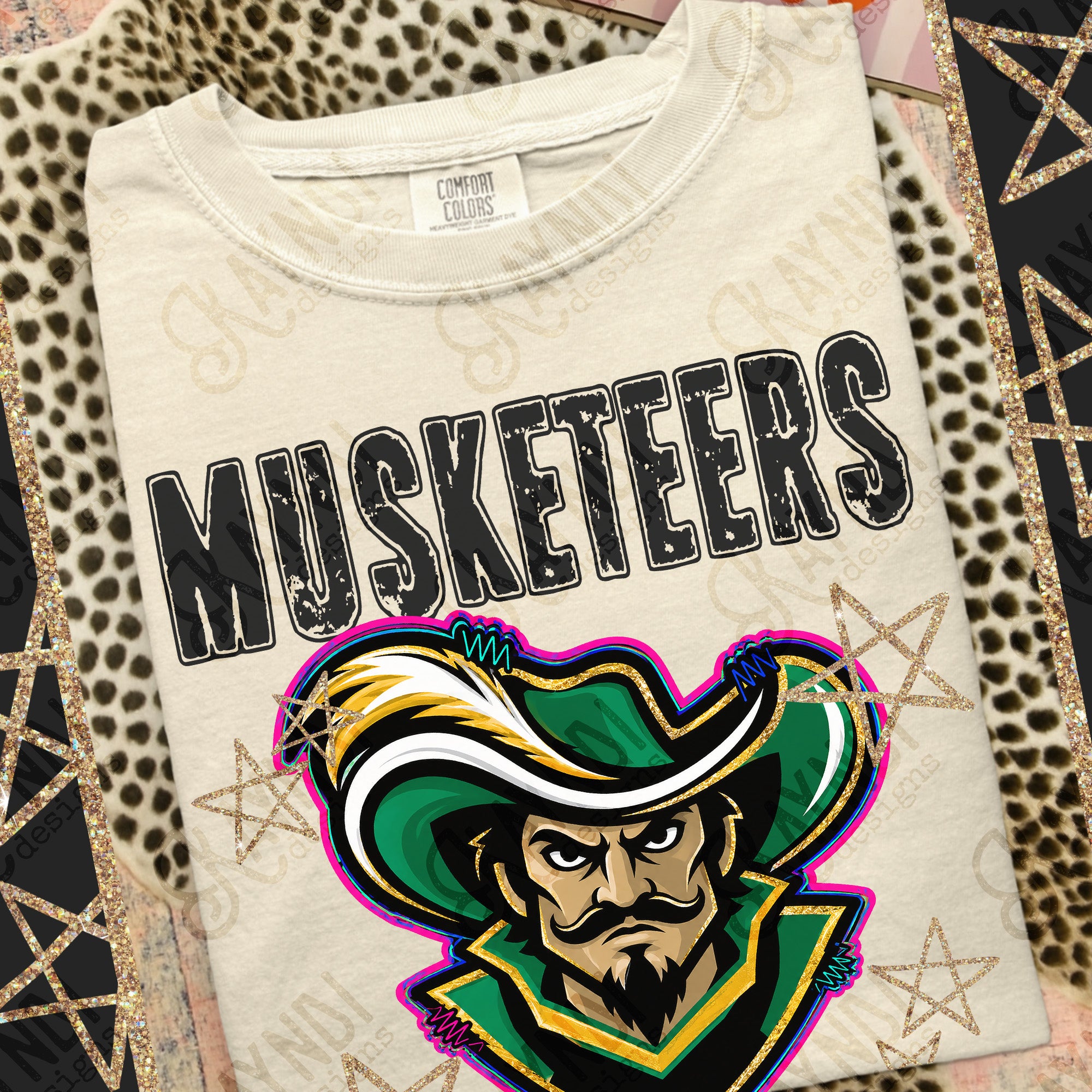 Grunge Varsity Musketeers mockup