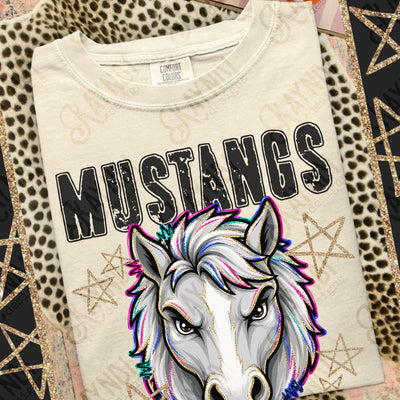 Grunge Varsity Mustangs mockup