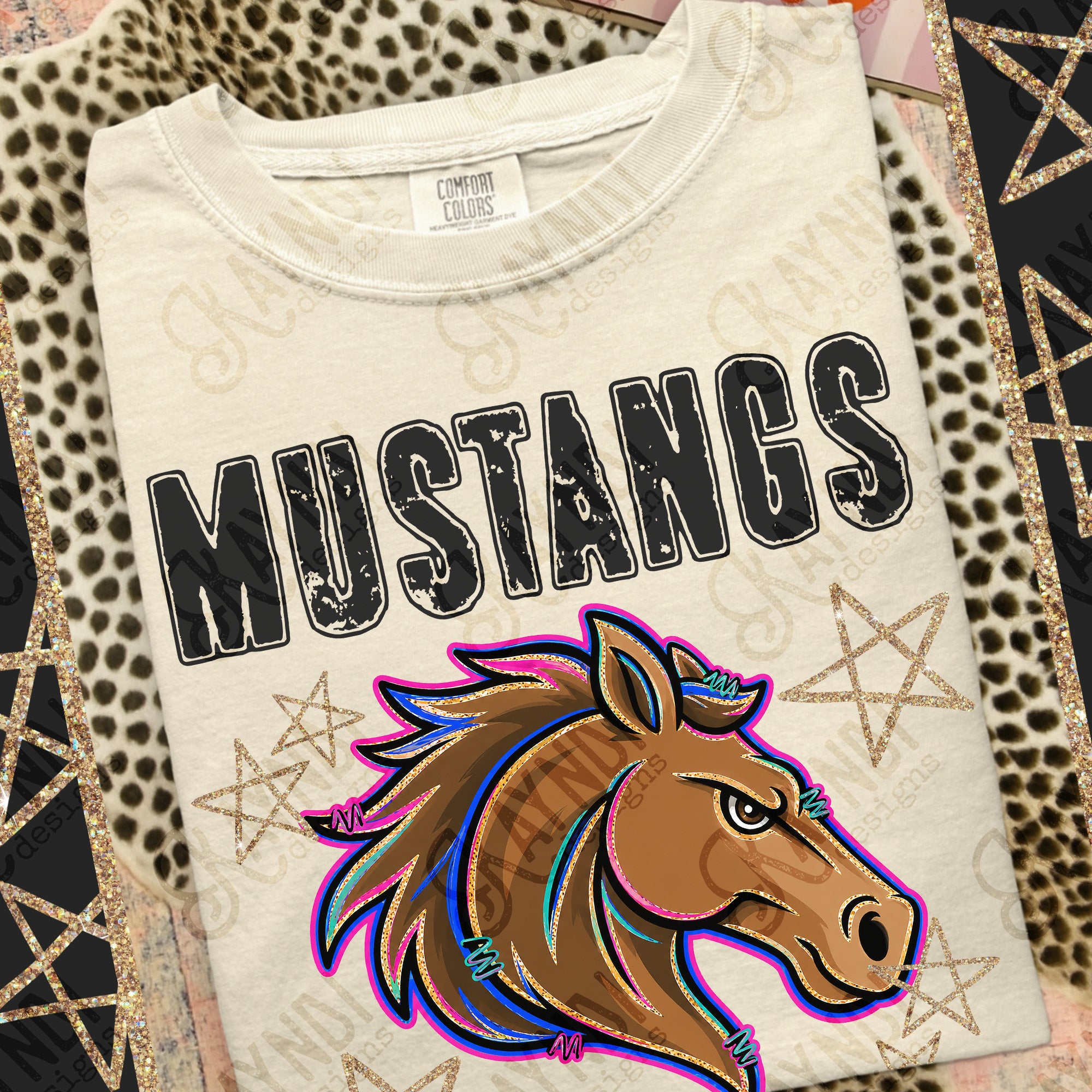 Grunge Varsity Mustangs 2 mockup