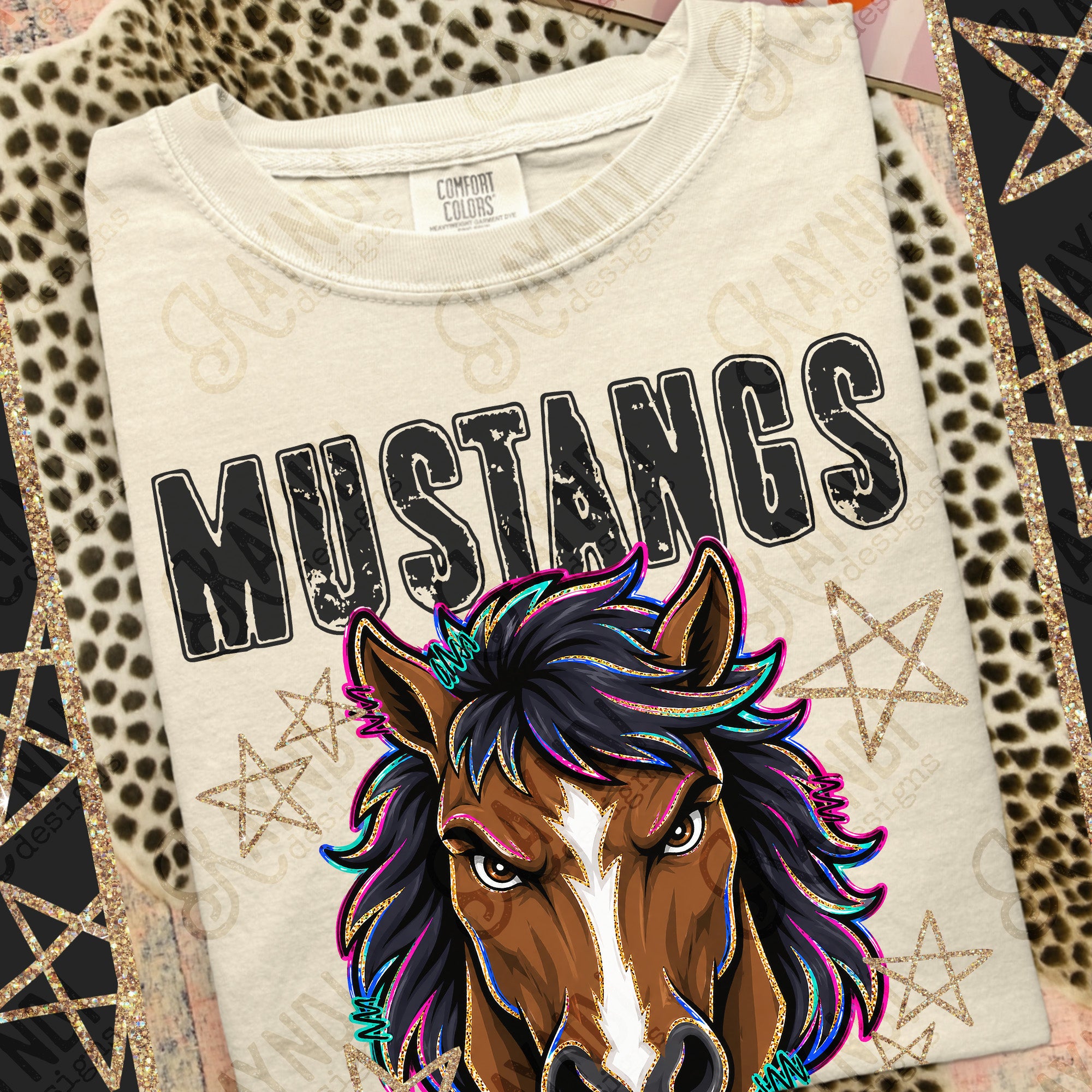 Grunge Varsity Mustangs 3 mockup