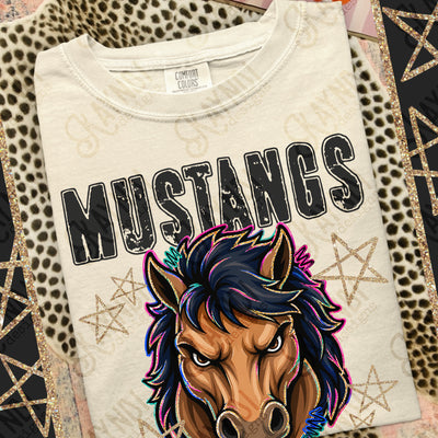 Grunge Varsity Mustangs 6 mockup