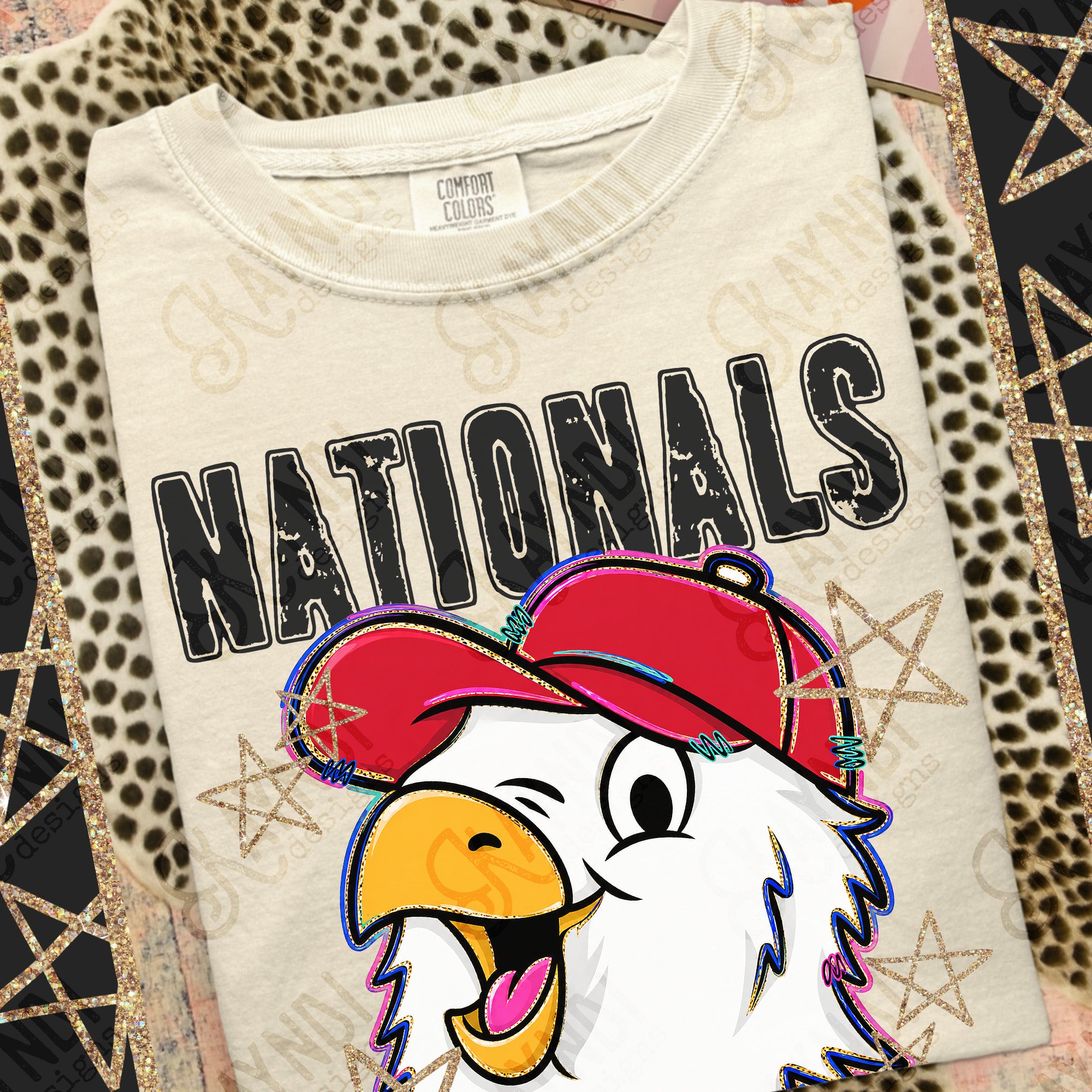Grunge Varsity Nationals mockup