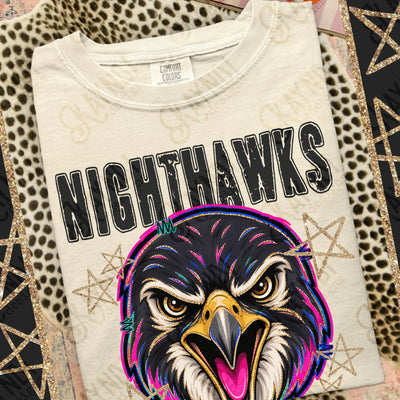 Grunge Varsity Nighthawks mockup