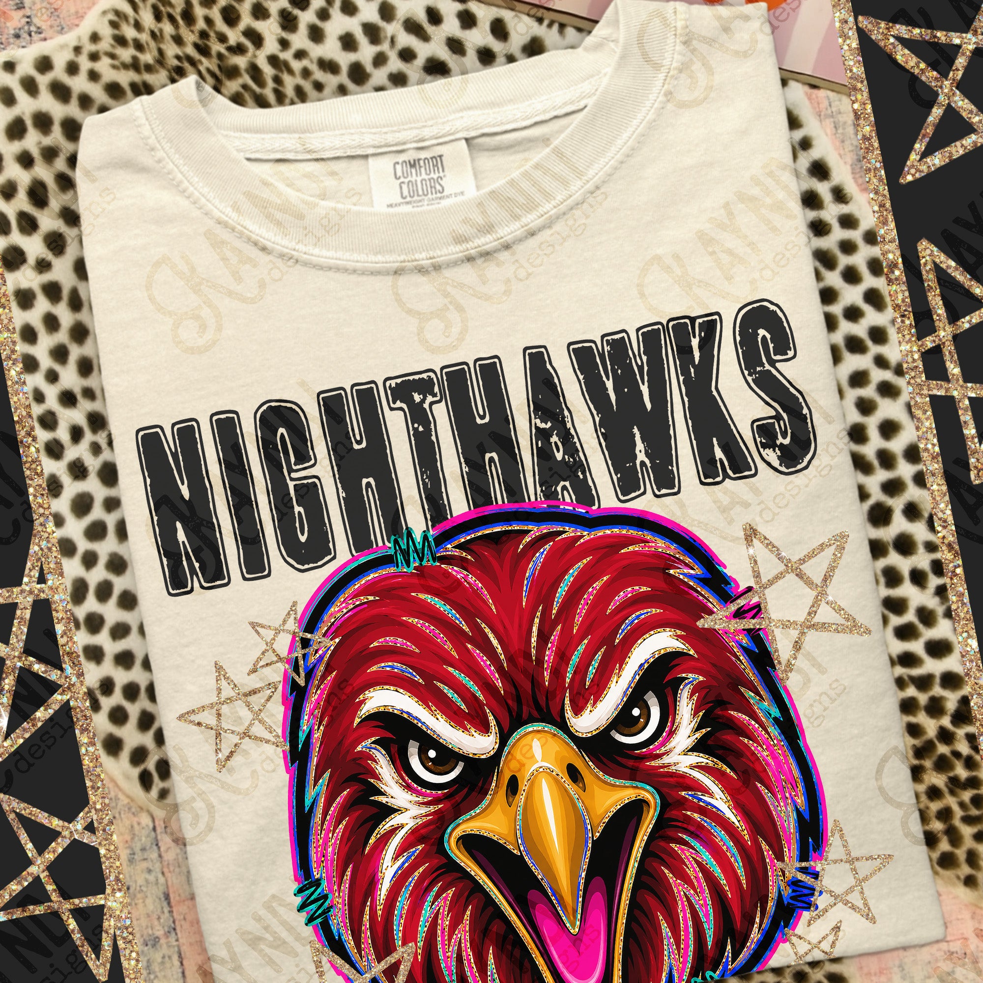Grunge Varsity Nighthawks 2 mockup