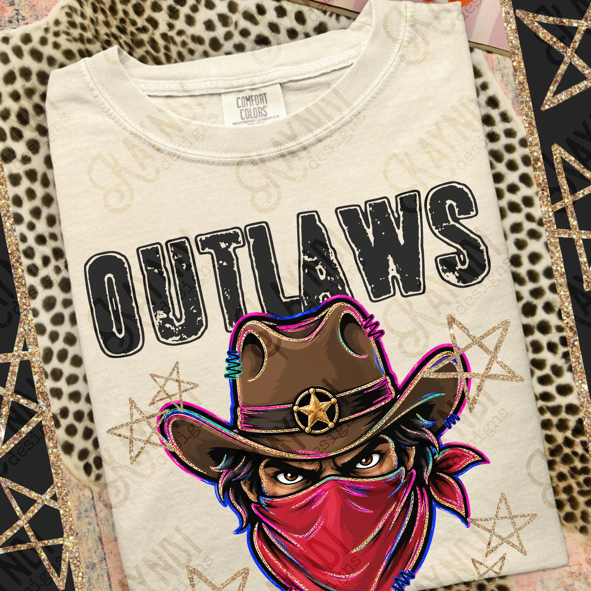 Grunge Varsity Outlaws mockup