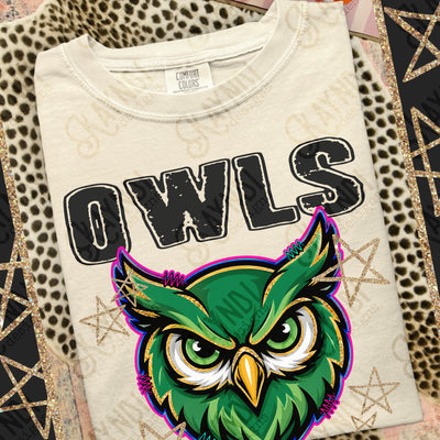 Grunge Varsity Owls 2 mockup