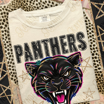 Grunge Varsity Panthers mockup