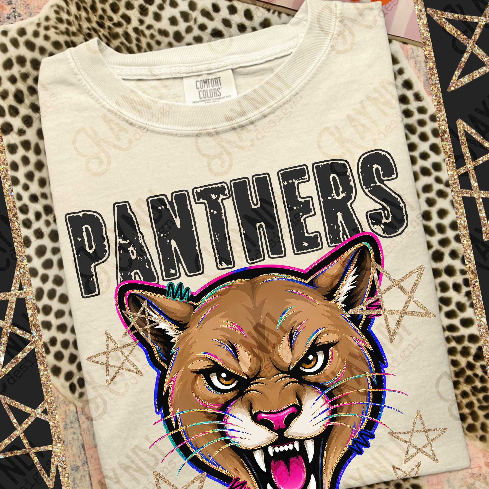 Grunge Varsity Panthers 2 mockup