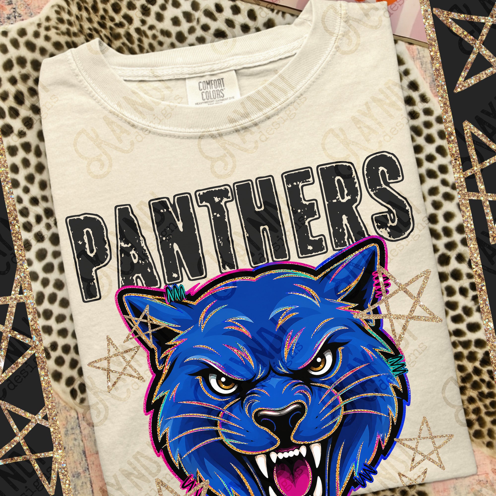 Grunge Varsity Panthers 3 mockup