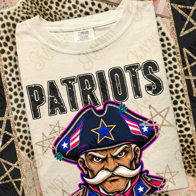 Grunge Varsity Patriots mockup