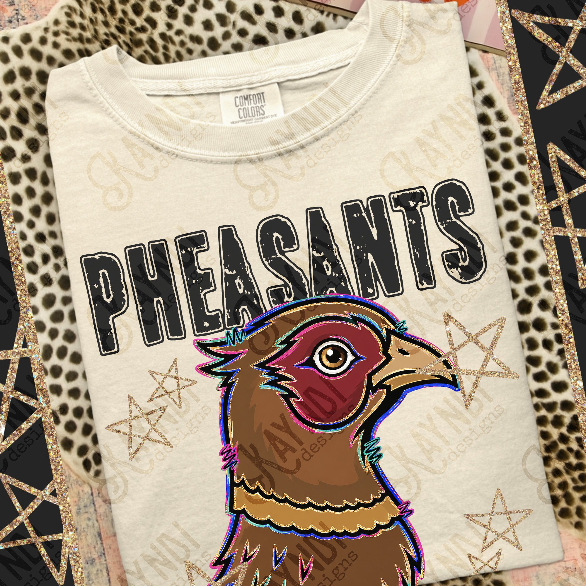 Grunge Varsity Pheasants mockup