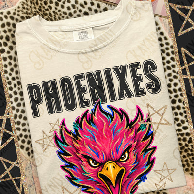 Grunge Varsity Phoenixes mockup