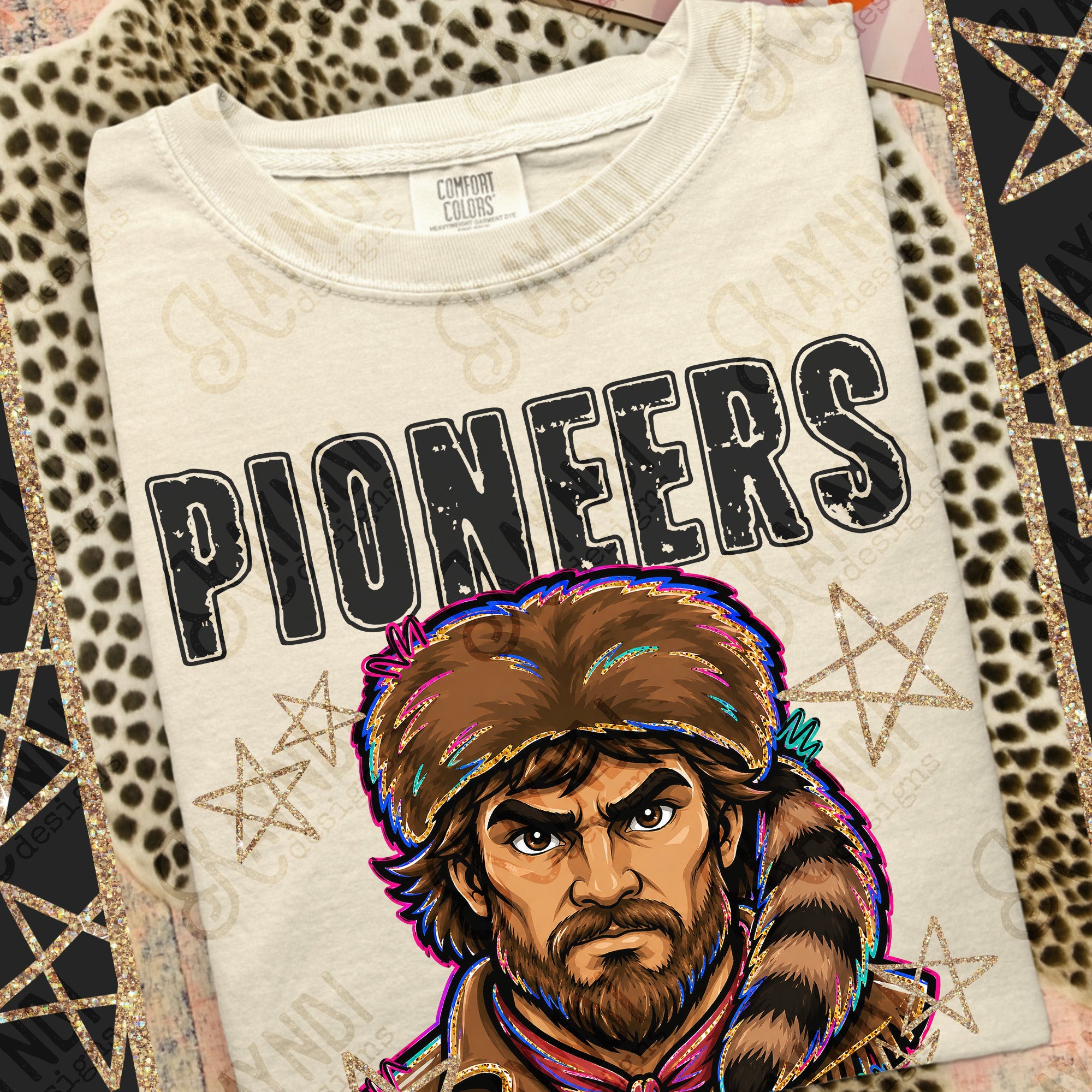 Grunge Varsity Pioneers mockup
