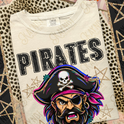 Grunge Varsity Pirates mockup