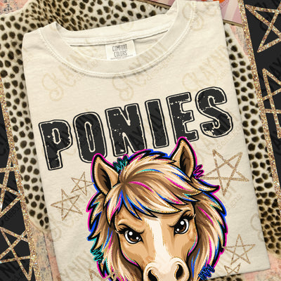 Grunge Varsity Ponies mockup