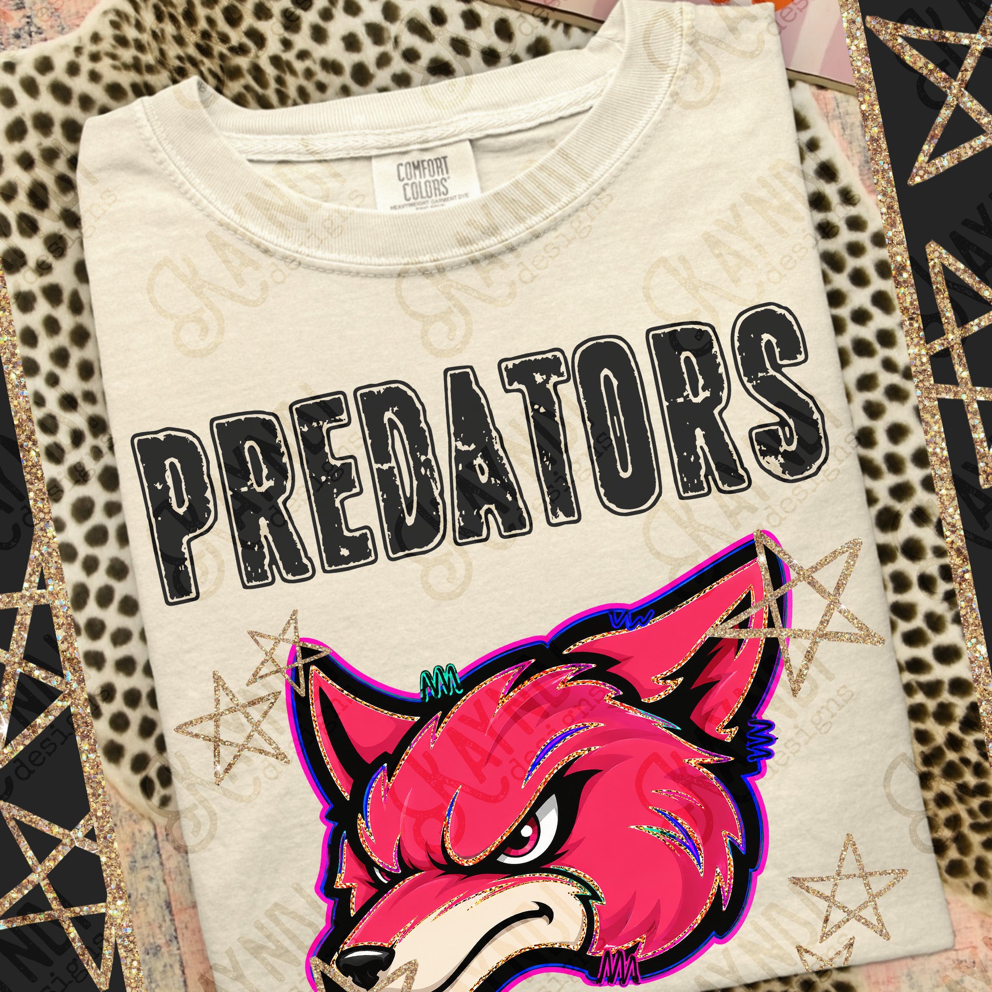 Grunge Varsity Predators mockup