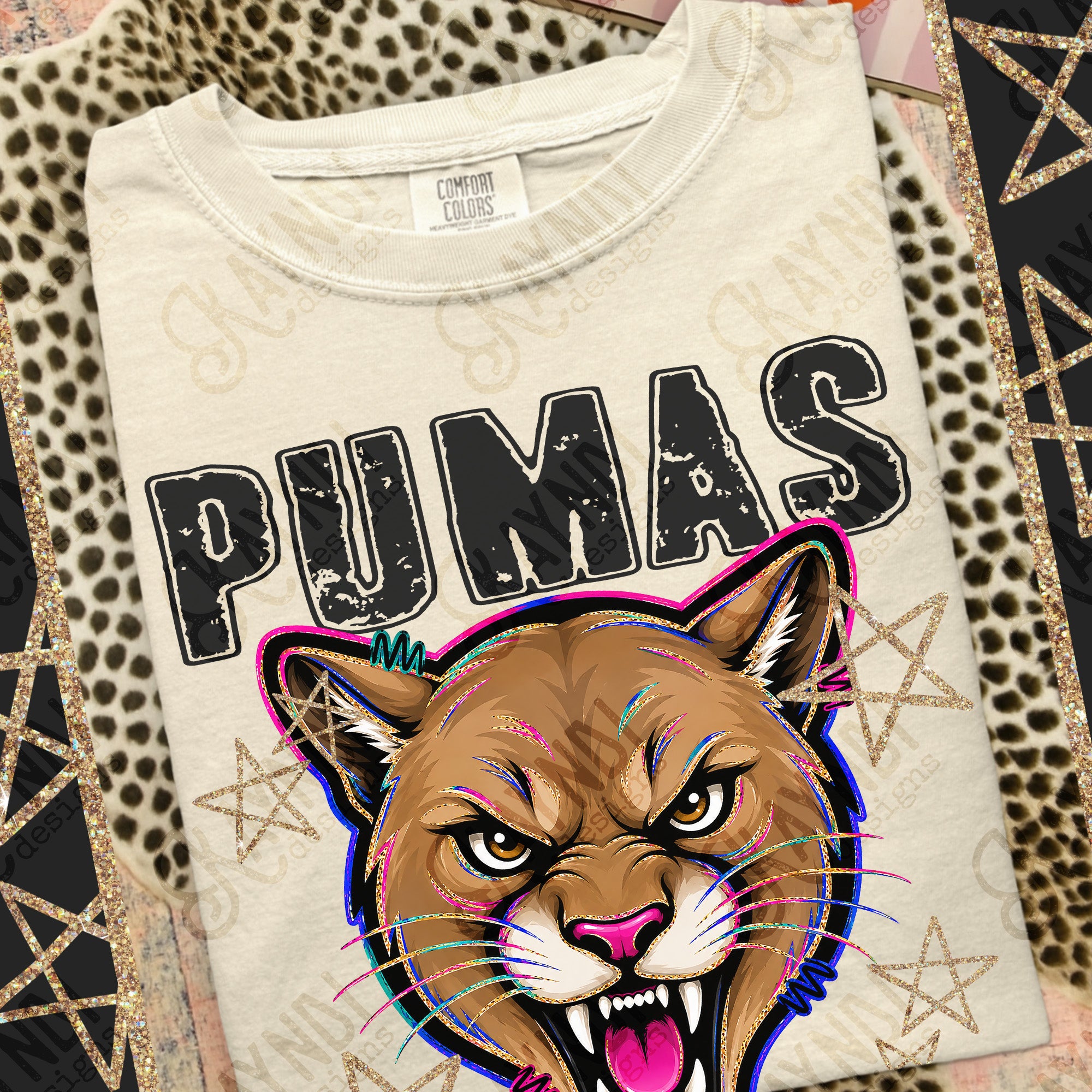 Grunge Varsity Pumas mockup