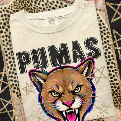 Grunge Varsity Pumas mockup