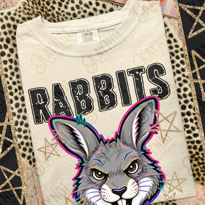 Grunge Varsity Rabbits mockup