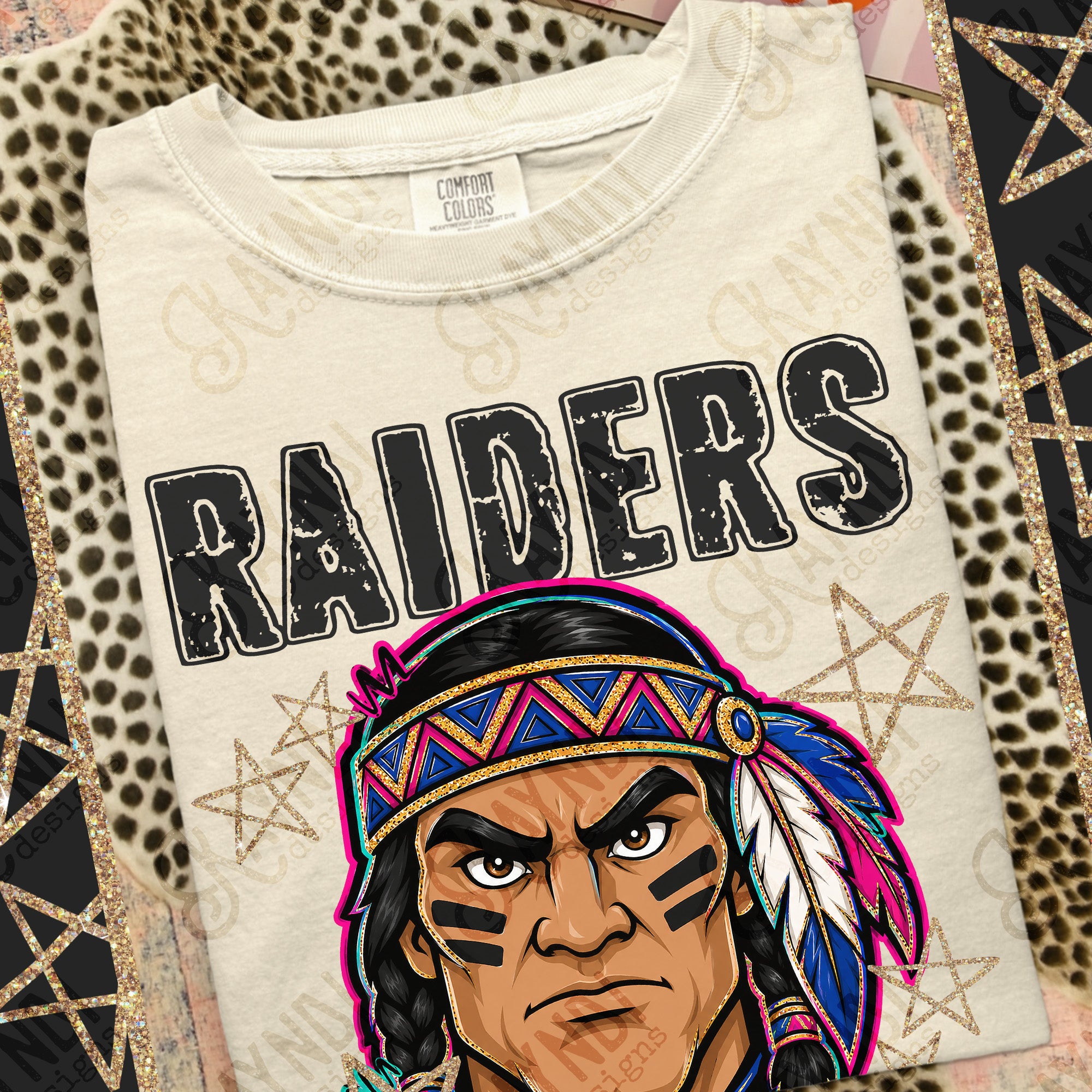 Grunge Varsity Raiders 2 mockup