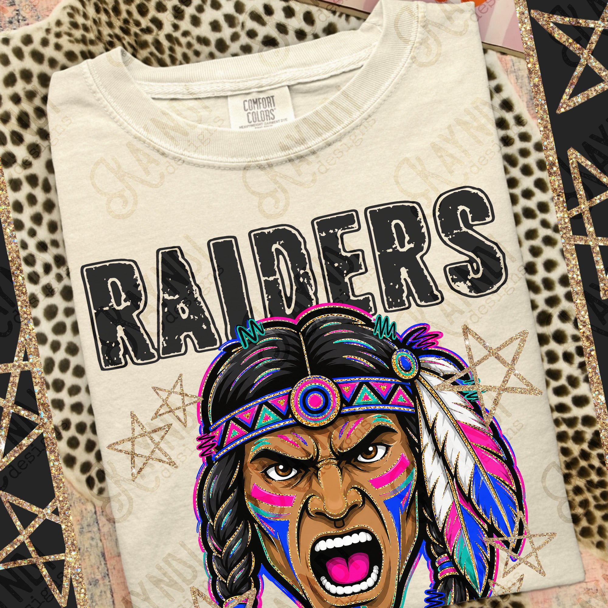 Grunge Varsity Raiders 3 mockup