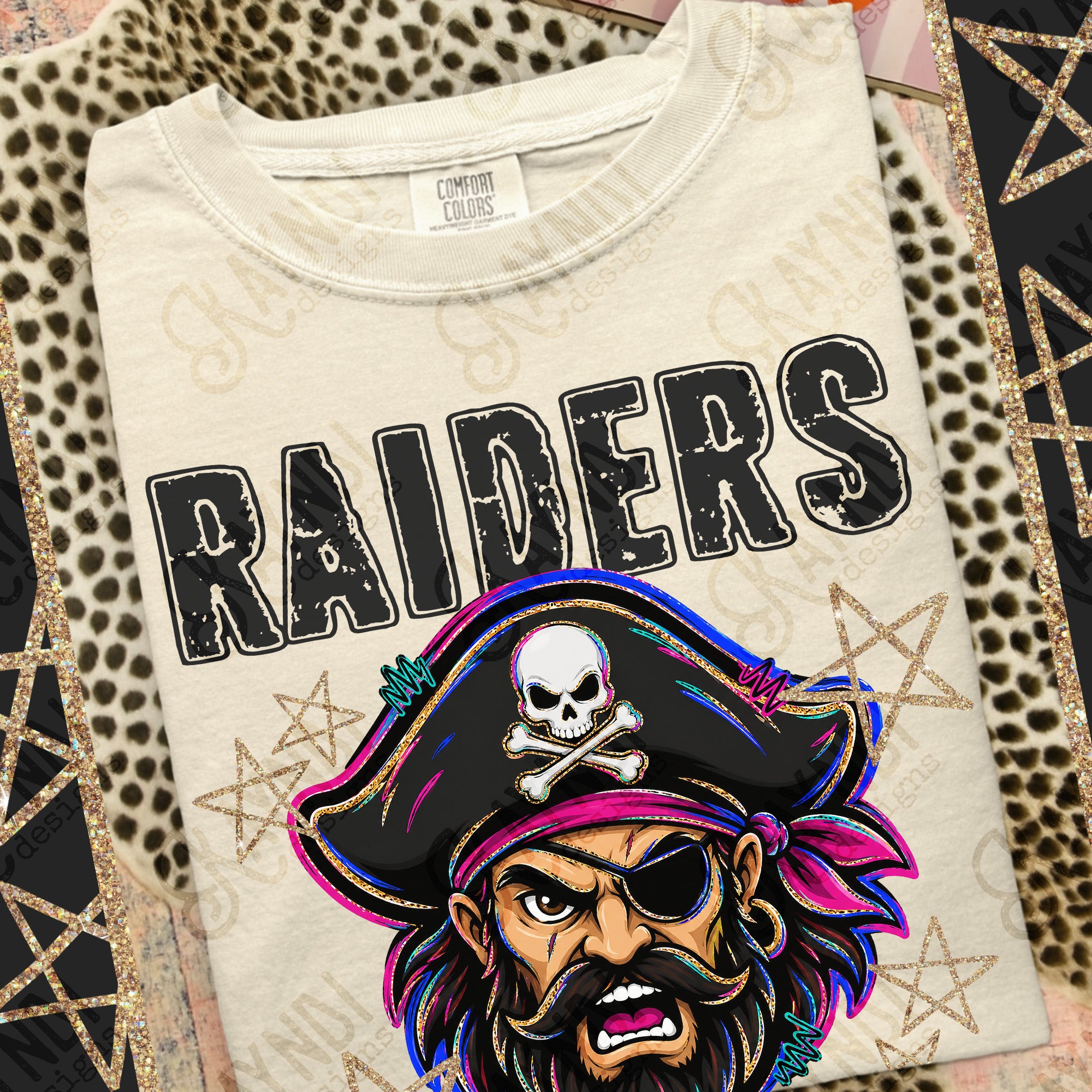 Grunge Varsity Raiders 5 mockup