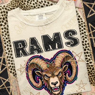 Grunge Varsity Rams mockup
