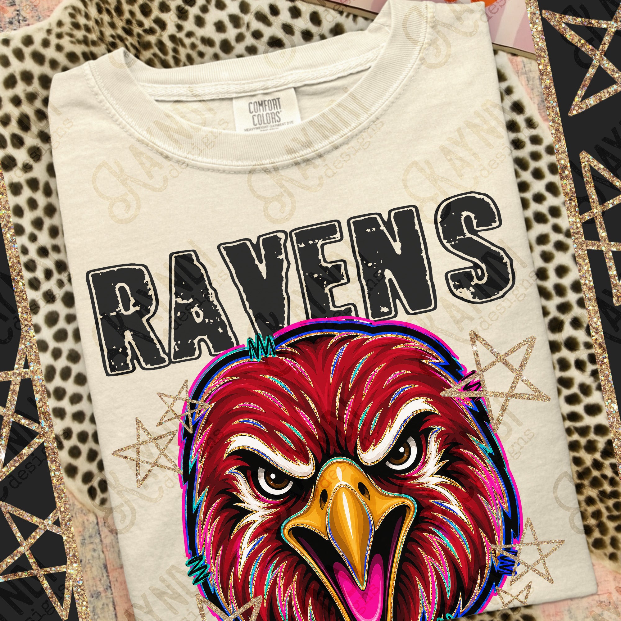 Grunge Varsity Ravens 2 mockup