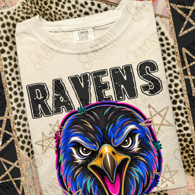 Grunge Varsity Ravens 4 mockup