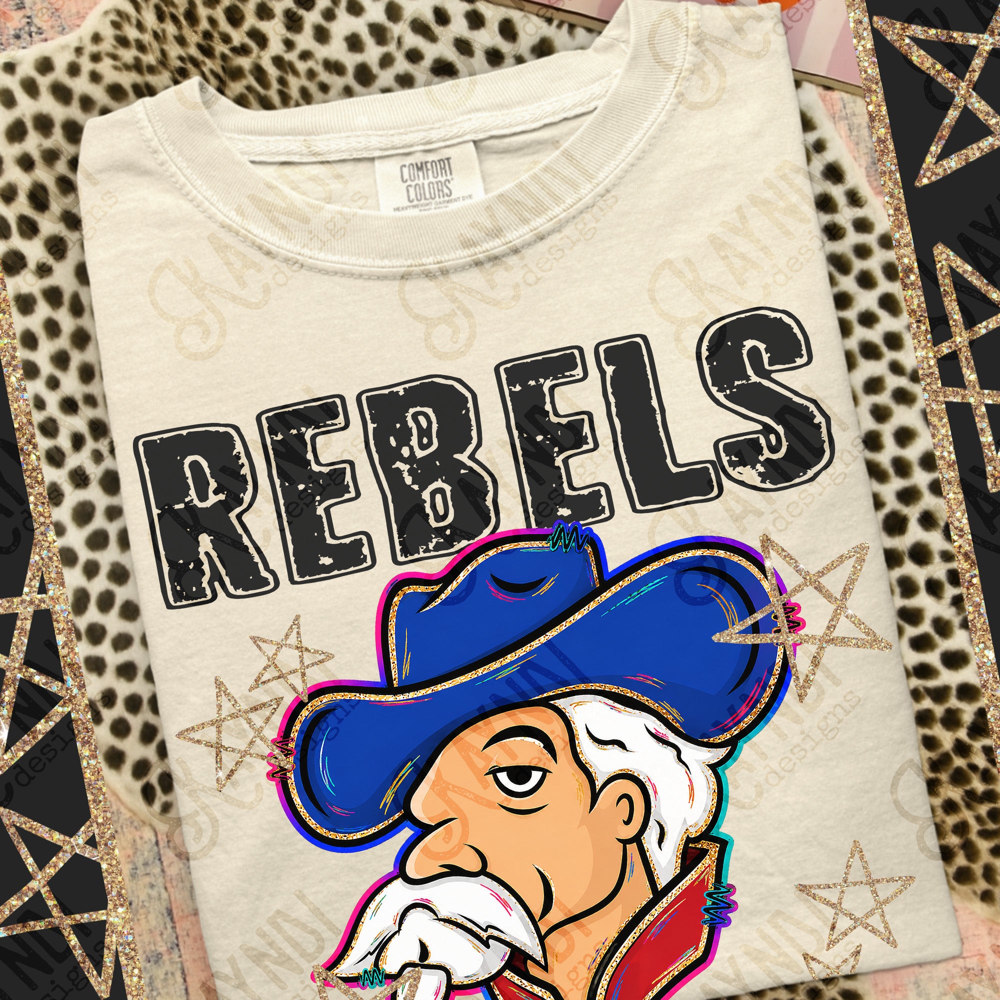 Grunge Varsity Rebels mockup