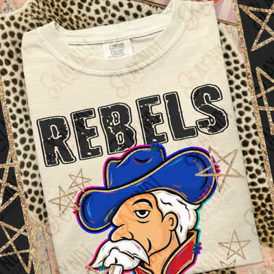 Grunge Varsity Rebels mockup