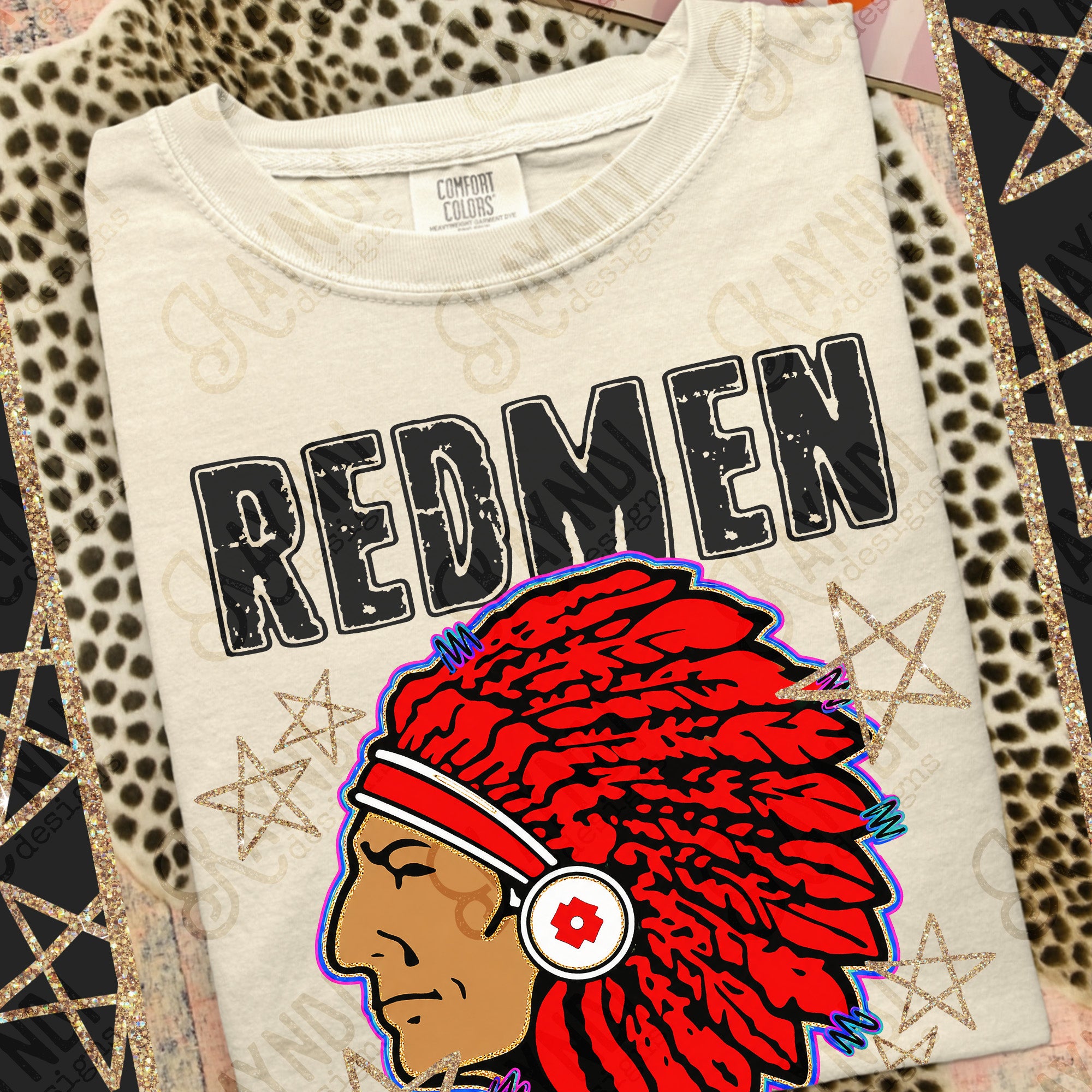 Grunge Varsity Red Men 3 mockup
