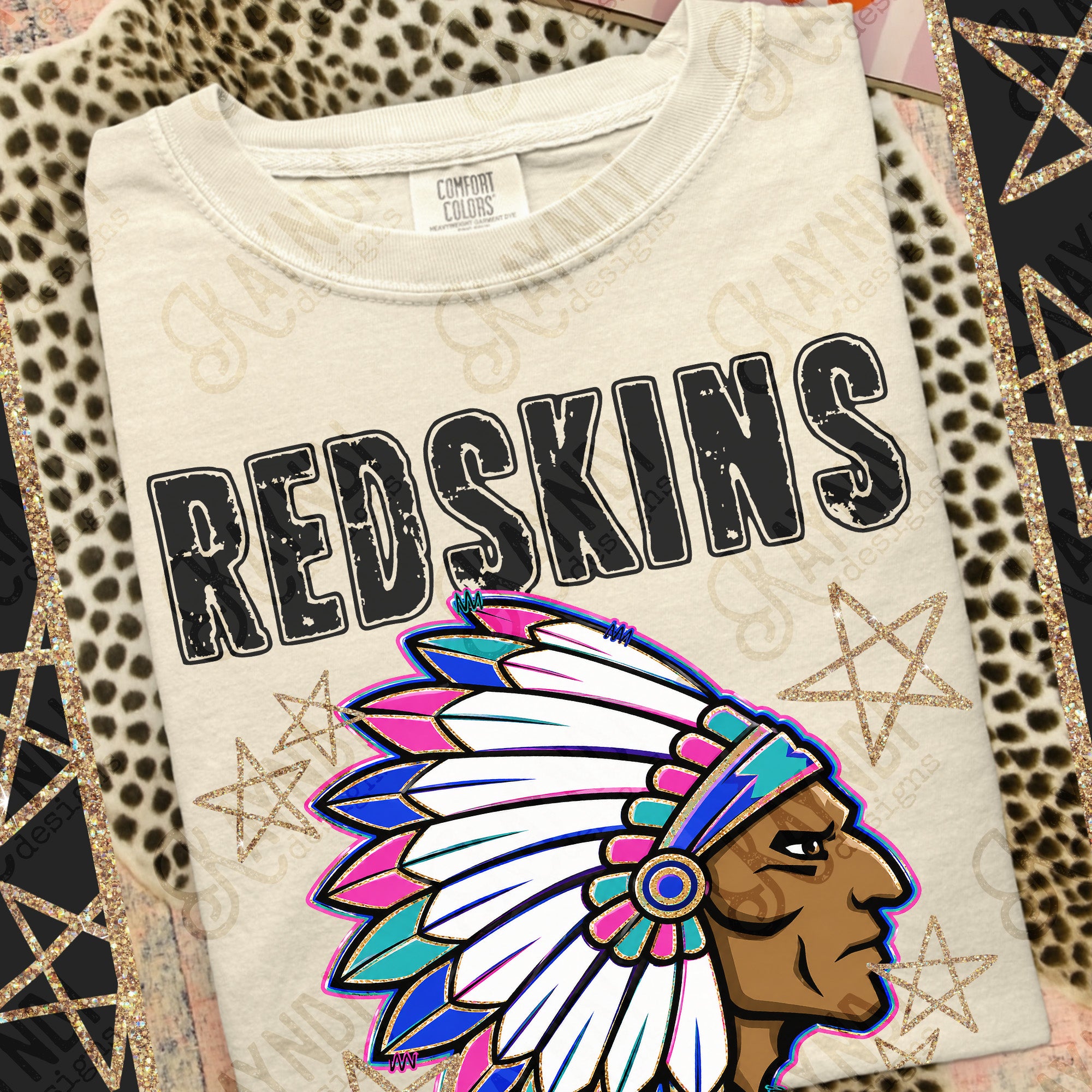 Grunge Varsity Redskins 2 mockup