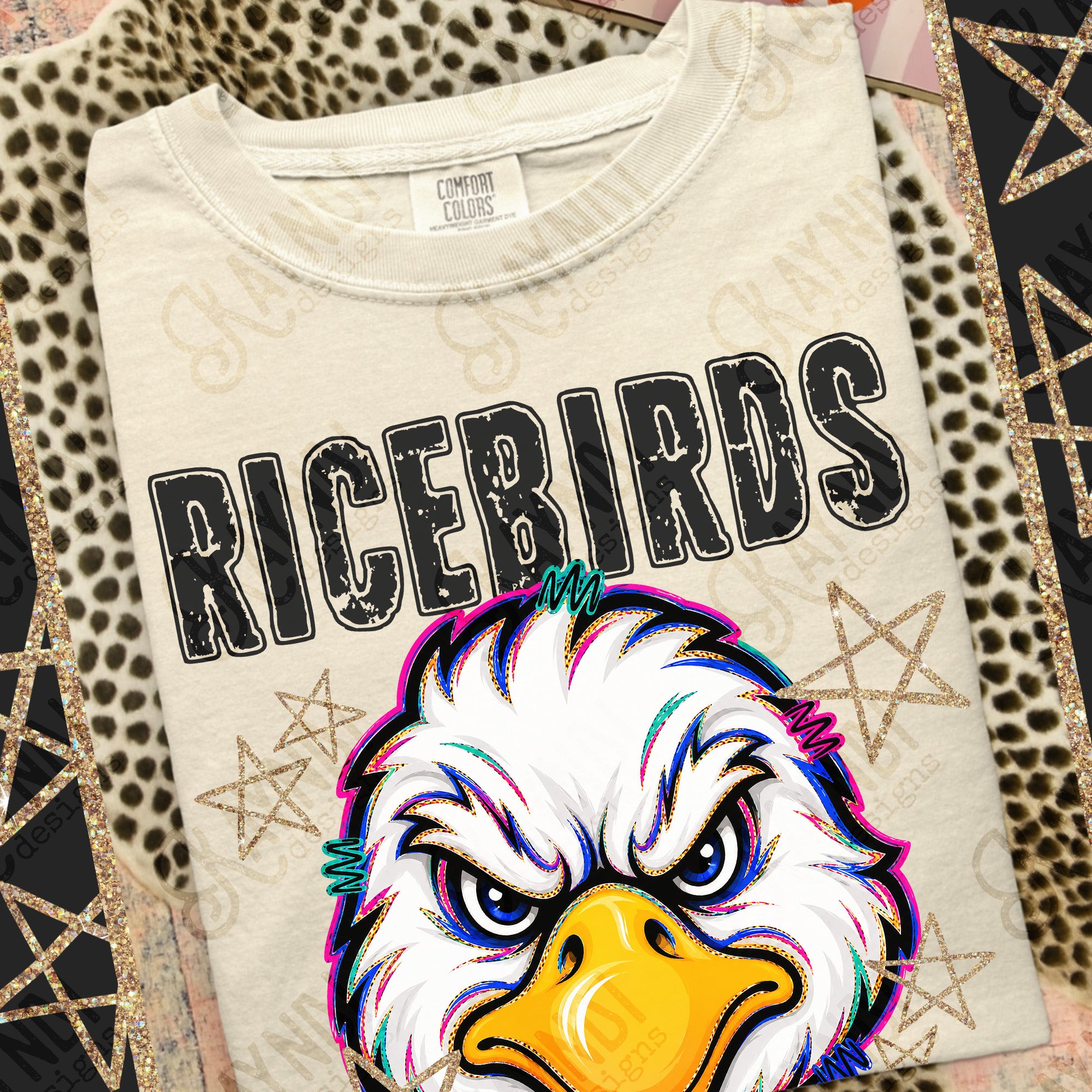 Grunge Varsity Ricebirds 2 mockup