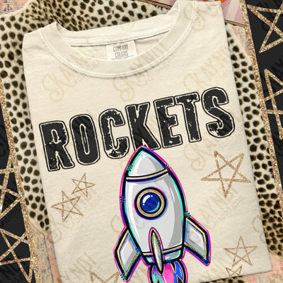 Grunge Varsity Rockets mockup