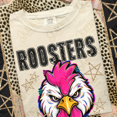 Grunge Varsity Roosters mockup