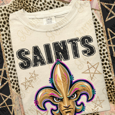 Grunge Varsity Saints mockup