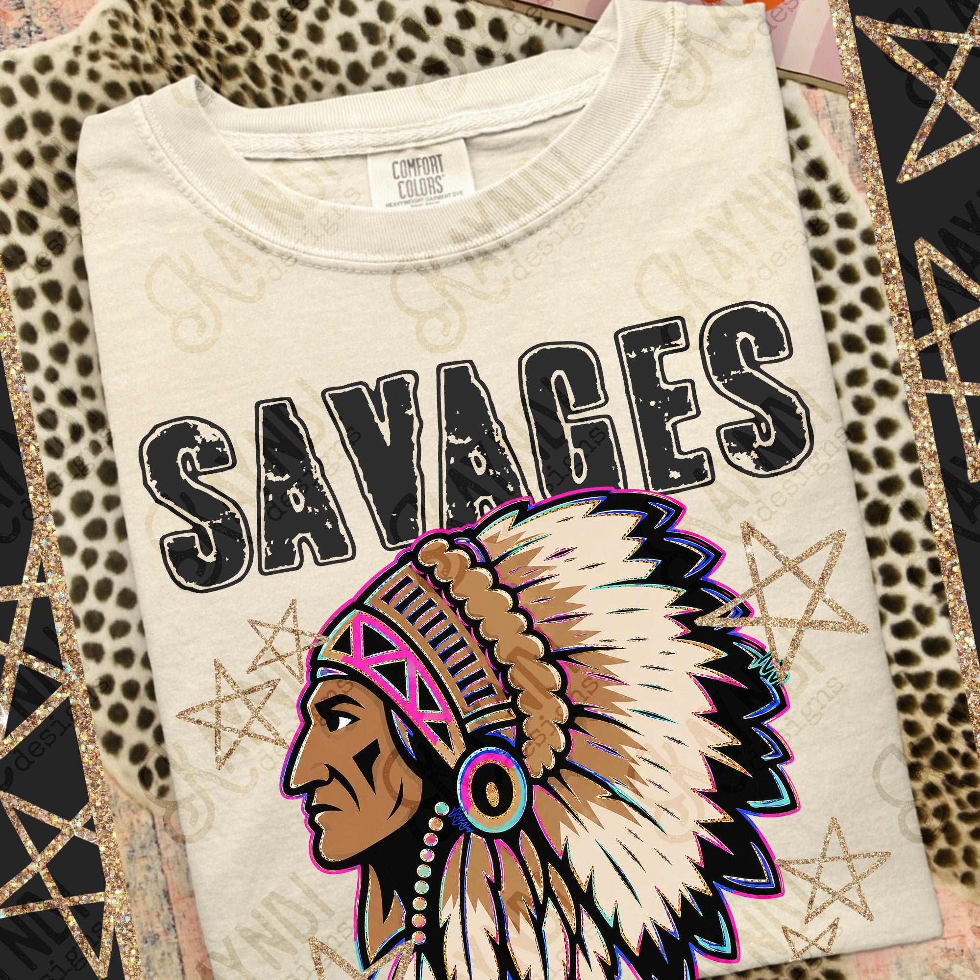 Grunge Varsity Savages 2 mockup